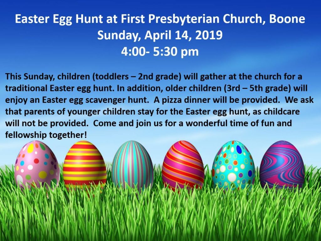 Easter Egg Hunt - First Presbyterian Church Boone